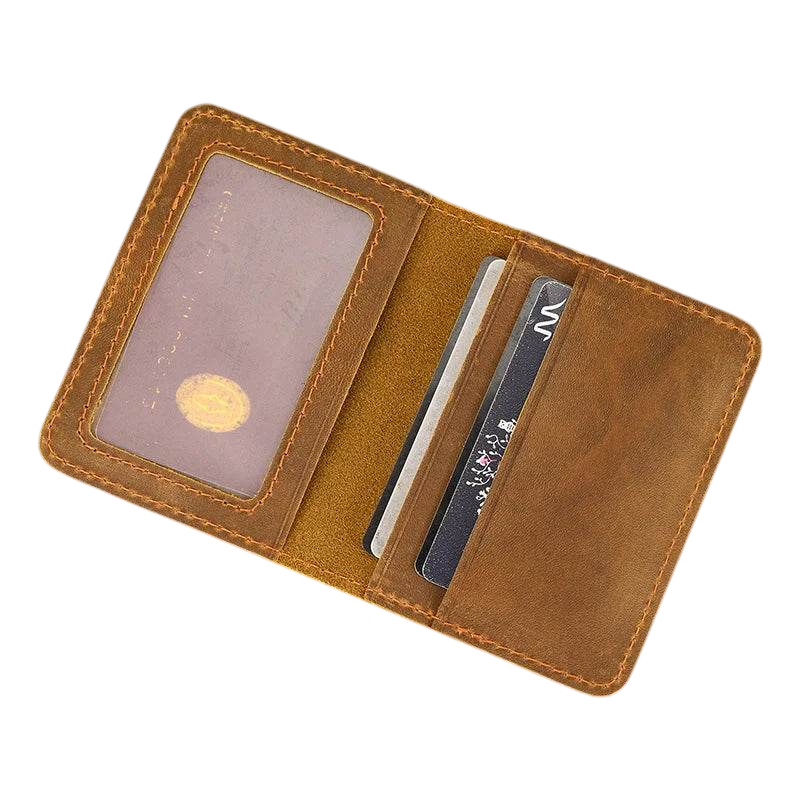 Retro Leather Passport Wallet Card Holder Bifold for Men