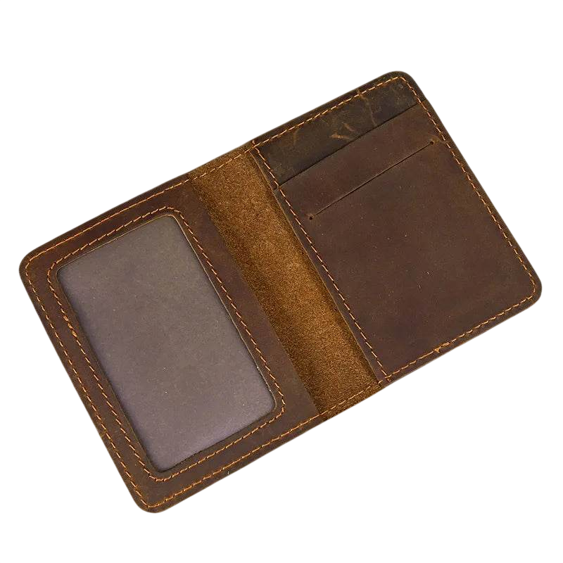 Small Bifold Wallet for Men & Women Slim Leather Coin Card