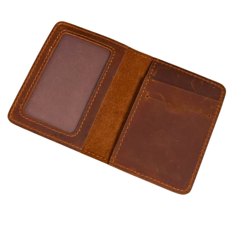 Small Bifold Wallet for Men & Women Slim Leather Coin Card