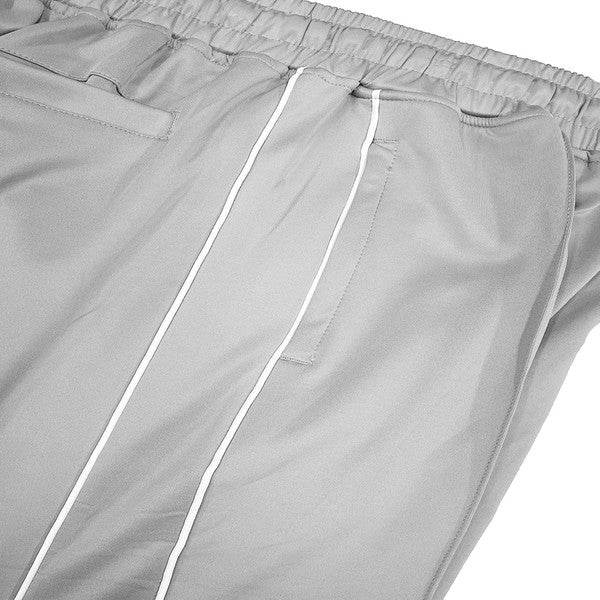 Men's gray stacked pants from WEIV, designed for active wear