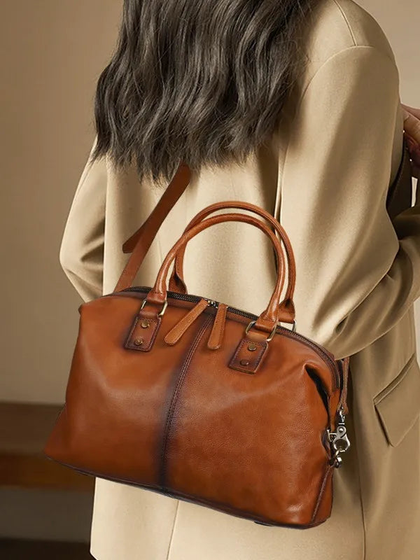 Brown leather tote women's purses, perfect for everyday use