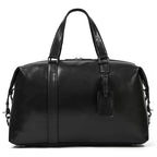 Black leather travel bag for convenient trips and getaways