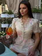 Floral two piece set, lightweight fabric, perfect for summer outings