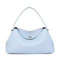 Light blue vegan leather handbag for stylish everyday use
