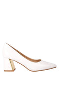 Zaila Metallic Accent Block Heel Pumps